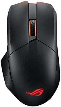 ASUS ROG Chakram X Origin Gaming Mouse, Tri-Mode connectivity (2.4GHz RF, Bluetooth, Wired), 36000 DPI Sensor, 11 programmable Buttons, Detachable Joystick, Paracord Cable, Black