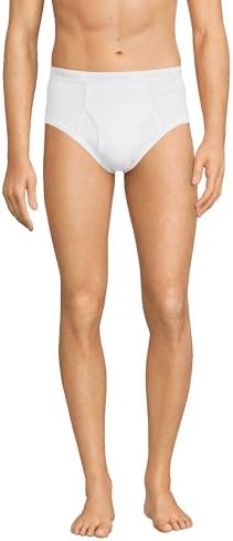 Lands' End Men's Knit Briefs 5 Pack White Regular Medium
