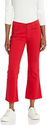 Emporio Armani Women's Garment Dyed Kick Flare Cropped Denim Pants