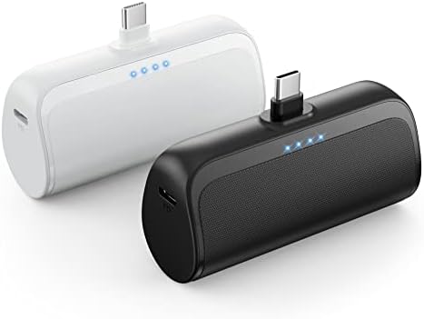 [2 Packs] Small Portable Charger 5200mAh, PD Fast Charging USB C Power Bank, Cordless Android Phone Charger Battery Pack Compatible with Samsung Galaxy S23/S22/S20, Moto, LG, Google Pixel etc.
