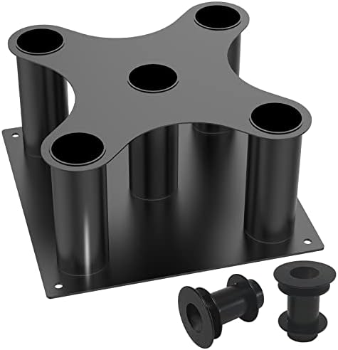 Barbell Holder 5-Bars Vertical Barbell Storage Rack Fit 2-Inch Olympic Bar, Hex Bars Trap Bars Curl Bars Triceps Bars,12''x12'