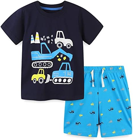 Bumeex Toddler Boys Cotton Clothing Sets Short Sleeve Tee and Shorts