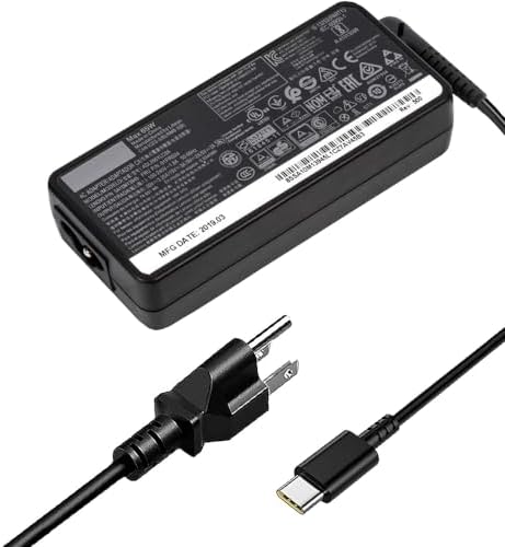 65W ThinkPad Charger fit for Lenovo ThinkPad T14 T14s T15 T16 L13 L14 L15 E14 E15 E16 X13 X12 Gen 1 2 3 4, K14 P51s P52s P53s P43s C14 C13 X1 2-in-1 Gen 9 Laptop