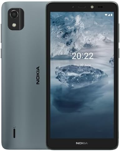 Nokia C2 2E | Android 11 (Go Edition) | Unlocked Smartphone | All Day Battery | 2/32GB | 5.7-Inch Screen | Blue