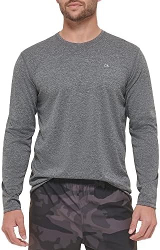 Calvin Klein Men's Light Weight Quick Dry Long Sleeve 40+ UPF Protection