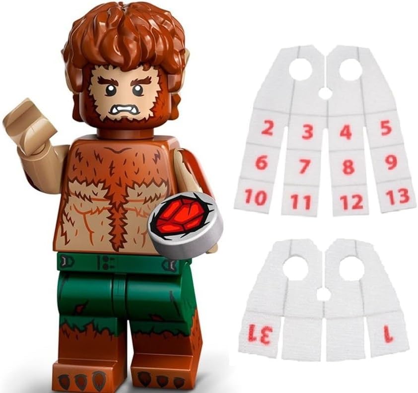 LEGO Marvel Series 2 Minifigure: Werewolf Minifigure Calendar Man Capes - Superheroes 71039