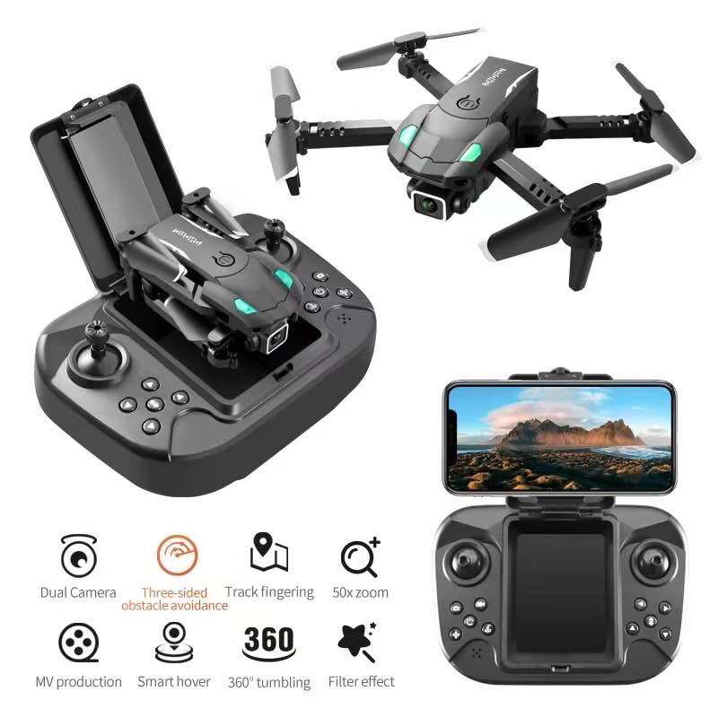 Mini Drone 4K HD Camera Three sided Obstacle Avoidance Air Pressure Fixed Height Foldable Quadcopter