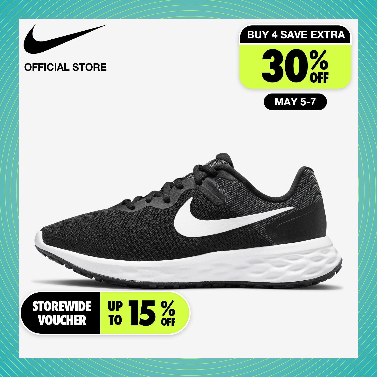 Nike Women's Revolution 6 Next Nature Running Shoes - Black