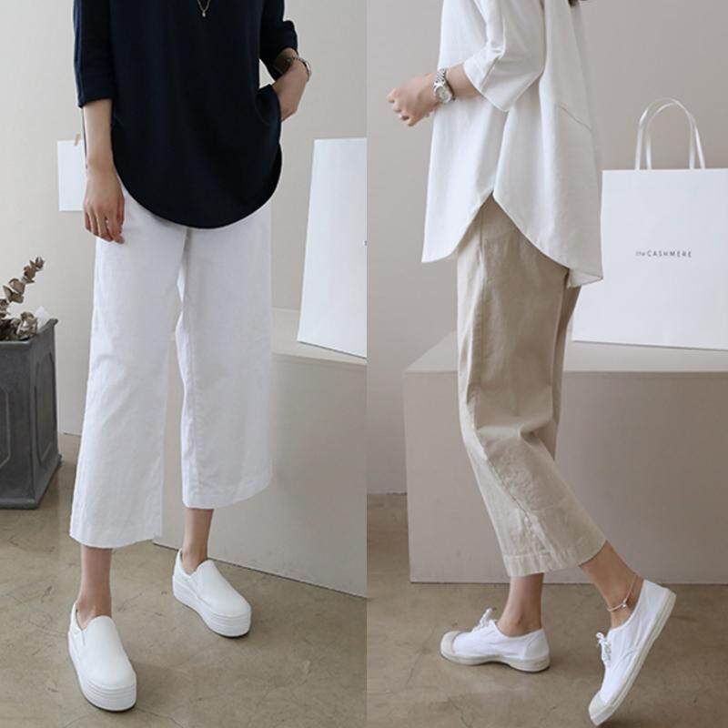 M~3XL Wide Leg Pants Summer Linen Loose Pants