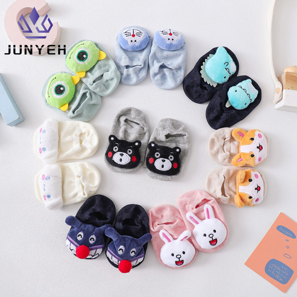 Junyeh Cotton Baby Socks 0-6 Years Cartoon Doraemon Children's Non-slip Three-dimensional Doll's Floor Socks For Gilrs Boys
