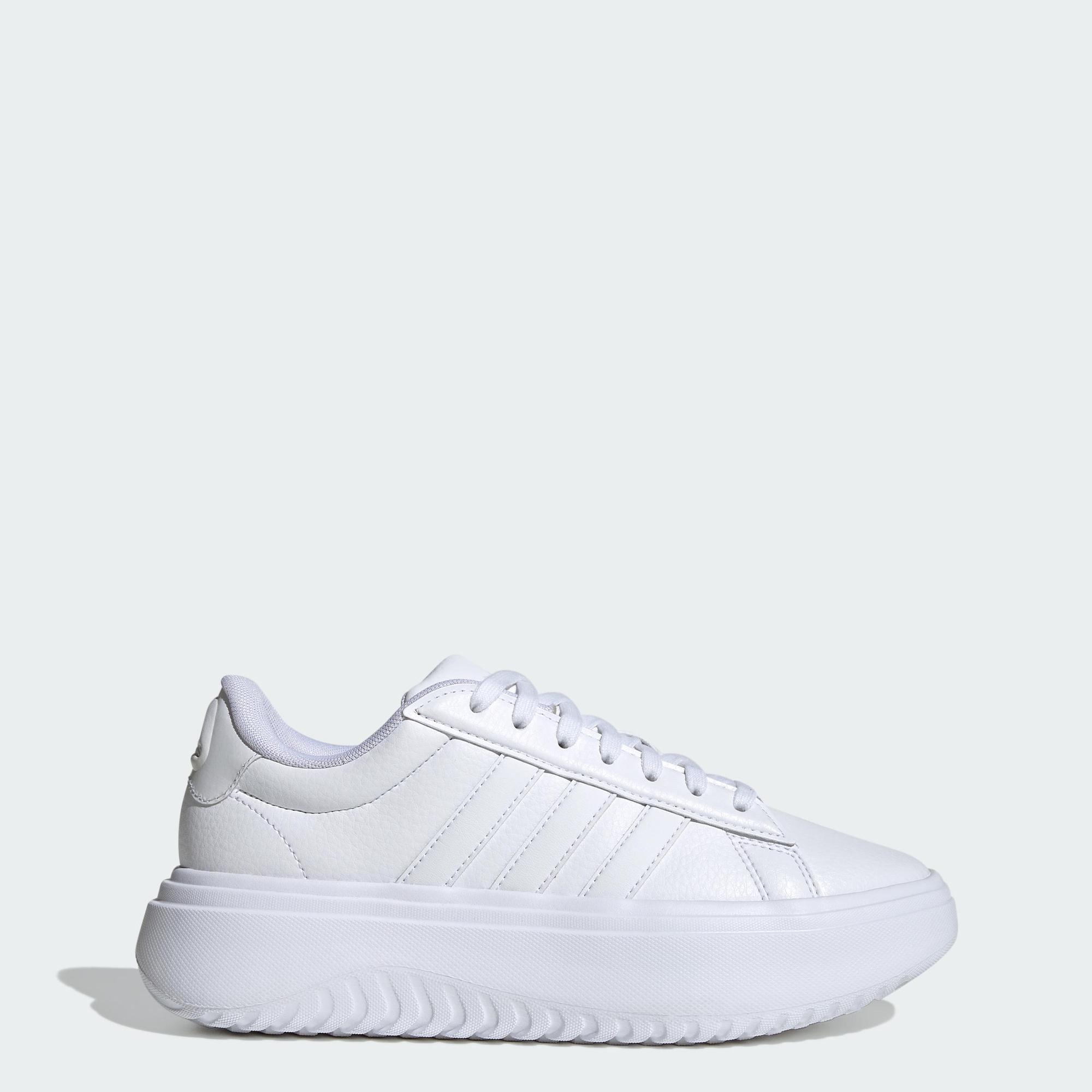 adidas Tennis Grand Court Platform Shoes Women White IE1089