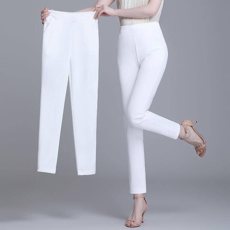 Women's Straight Leg Pants 2023 New Loose Fitting Summer Thin Pants Temperament White Pants Slimming Casual Pants
