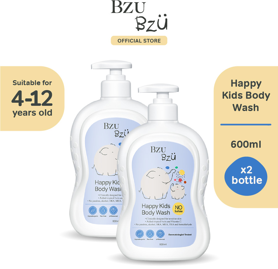 BZU BZU Happy Kids Body Wash Bundle Deal, 600ml | Designed for Sensitive Skin
