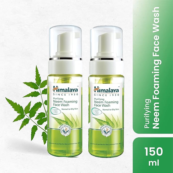 [ Bundle of 2 ] Himalaya Herbals Purifying Neem foaming Face Wash, 150ml