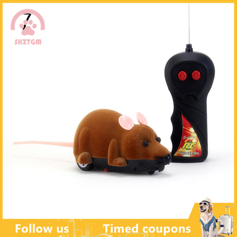 【SHZTGM】 RC Funny Wireless Electronic Remote Control Mouse Rat Pets Toy For Cats Hot